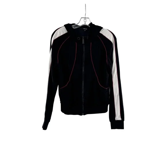 MICHI Black White Red Tracksuit Set Hoodie Joggers Athletic Athleisure Womens S - Picture 2 of 10